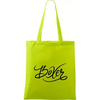 Boxer - nápis okrasný - Taška bavlněná - 42 x 38 cm ( Limetková )