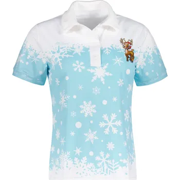 Dámské oblečení Dámské vánoční triko s límečkem premium ALTISPORT VOJ/ALWVN3TR05 MODRÁ XXL