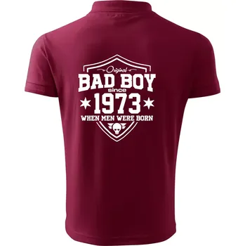 Pánská košile Bad boy since 1973 - Polokošile pánská Pique Polo 203 - L ( Garnet )