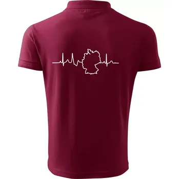 Pánská košile EKG Německo - Polokošile pánská Pique Polo 203 - 5XL ( Garnet )