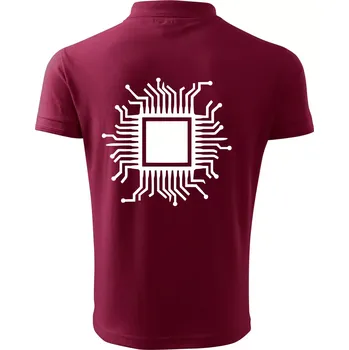 Pánská košile Procesor - Polokošile pánská Pique Polo 203 - 4XL ( Garnet )