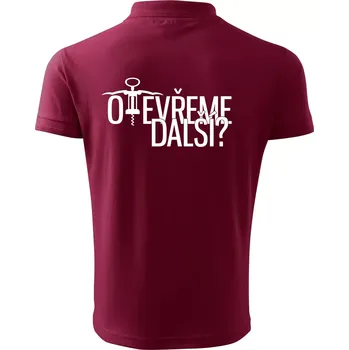 Pánská košile Otevřeme další? - Polokošile pánská Pique Polo 203 - 4XL ( Garnet )