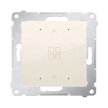 vypínač Tlačítko žaluzií skupinové, s LED podsvětlením, pro vzdálené ovládání DEZ1L.01/..,, Simon 54 DEZ1G.01/41, krémová