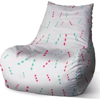 Sedací pytel Sablio Sedací vak Bean Tečkované čárky - 100 x 90 x 45 cm