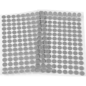 Zip Suchý zip samolepicí kolečka Ø10 mm, malé, 4 šedá holubí