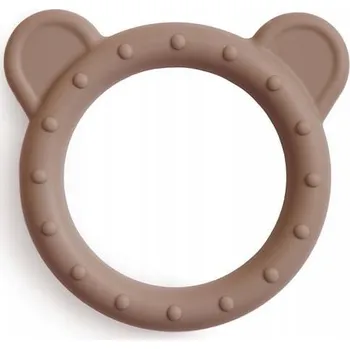 Kousátko na prořezávání zoubků Mushie silikonové béžové