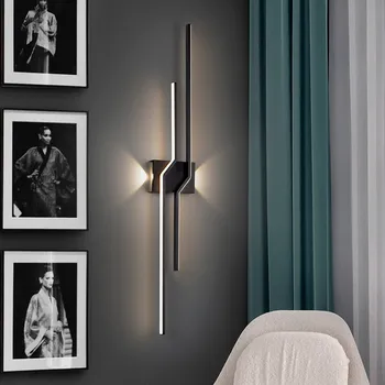 Lampička Schuller Valencia LED nástěnné světlo Zig Zag, výška 100 cm, černá, kov, 4 svítidla. - Nástěnný držák – šířka 15 cm, výška 10 cm, výčnělek 4 cm černá matná, bílá LED 26 W celkem - Doprava zdarma
