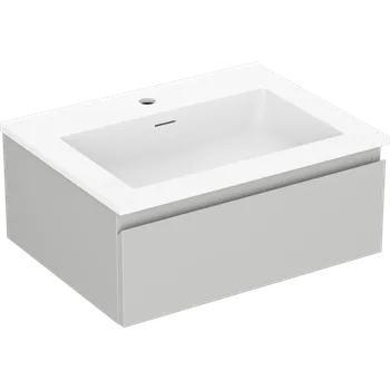 Koupelnový nábytek Mexen Orio koupelnová skříňka 60 cm s umyvadlem Otis, 1 zásuvka, šedá matná/bílá matná - 91A10-06023-1-BF62-W18M01 Skříňky s umyvadlem