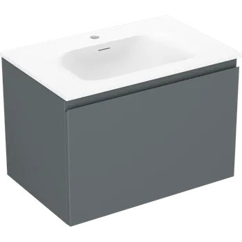 Koupelnový nábytek Mexen Orio koupelnová skříňka 70 cm s umyvadlem Vela, 1 zásuvka, grafit mat/bílá mat - 91A10-07047-1-BF66-W23M01 Skříňky s umyvadlem