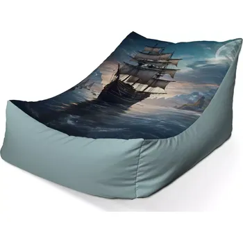 Sedací pytel Sablio Sedací vak Lounge Plachetnice mezi skalami - 80 x 95 x 50 cm