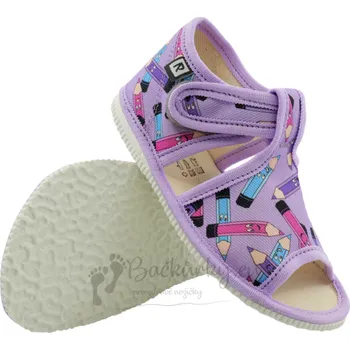 Chlapecké bačkory Dětské pantofle RAK 100014 - Fialové tužky - vel. 29