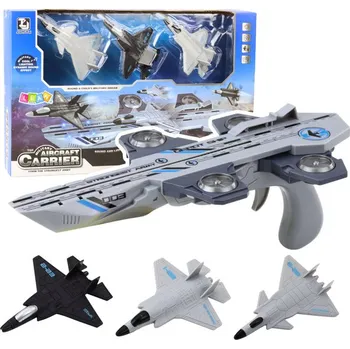 Dětská zbraň Pistole vystřelovač stíhaček Sada 3v1 Světla Zvuky