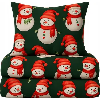 Povlečení Povlečení 220x200 Vánoční sada povlečení bavlněný satén zimní