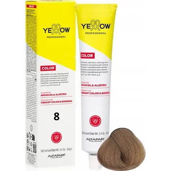Barva na vlasy ALFAPARF YELLOW Barva na vlasy 8 Světle Přírodní Blond 100 ml