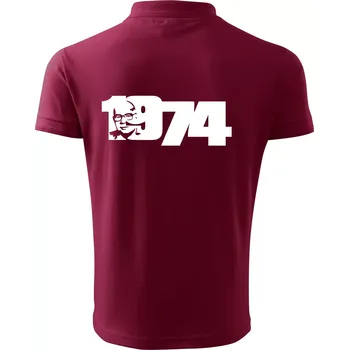 Pánská košile Husákovo dítě - 1974 - Polokošile pánská Pique Polo 203 - 5XL ( Garnet )