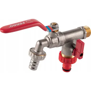 Ventil Zahradní vypouštěcí Kulový kohout se dvěma přípojkami 1" a 3/4" KCD2 FERRO