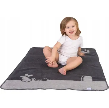 Dětská deka Dětská deka MIKY 75x100 cm, bavlněná, hebká, grafitově šedá