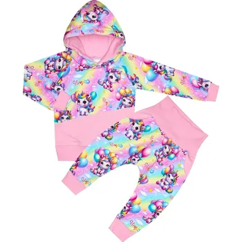 Tepláková souprava - Jednorožci párty (kapuca) Velikost: 74