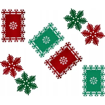 prostírání Vánoční prostírání na stůl, sada 6 kusů – 4 hvězdy a 2 podložky Super