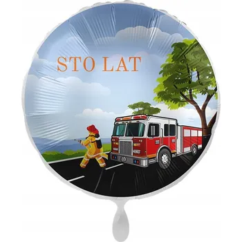 Balónek Fóliový balónek (43 cm), Všechno nejlepší - hasič, ADI-1034K, pro hasiče