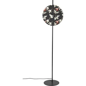 Stojací lampa Černá stojací lampa s textilním stínidlem (výška 158 cm) Jaylee – White Label ID_1684094