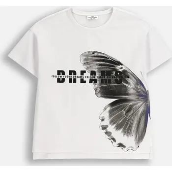 Dětské tričko s bavlnou Coccodrillo bílá barva, RAVE GIRL JUNIOR ZC5143202RGJ 00X, vel. 152