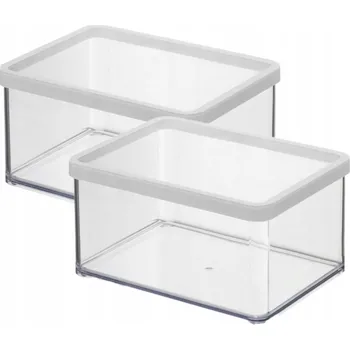 Dóza na potraviny ROTHO SADA 2 KUSŮ NÁDOB NA POTRAVINY PRO SYPKÉ PRODUKTY 2,25L BÍLÁ LOFT