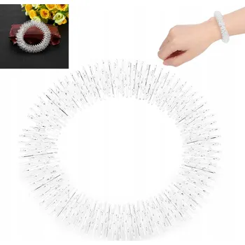 Masážní přístroj Stříbrný masážní kroužek na zápěstí pro úlevu