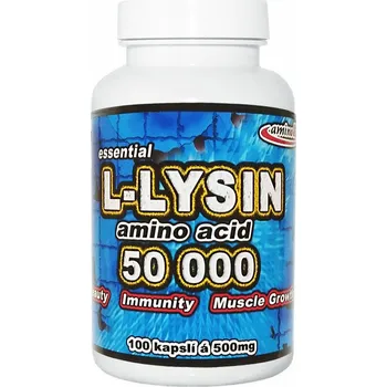 Fitness strava L-Lysin 50000 - imunita, tvorba kolagenu, hojení úrazů, svaly (L-Lysin se podílí na tvorbě kolagenu v pleti, obnovuje poškozené buňky, optimalizuje hojení po úrazech, podílí se na imunitě a správném růstu svalů.)