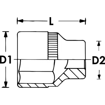 Vigor V7514-13 Sada nástrčných hlavic dvojitý šestihran 13 Ks 1/4"