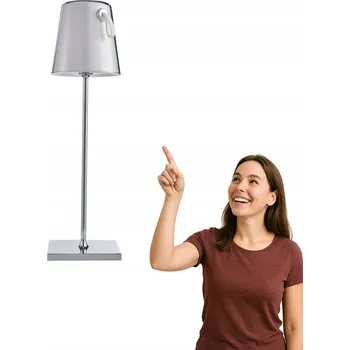 Lampička Stolní lampa Italux OSTAP bílá, stříbrná 5 W