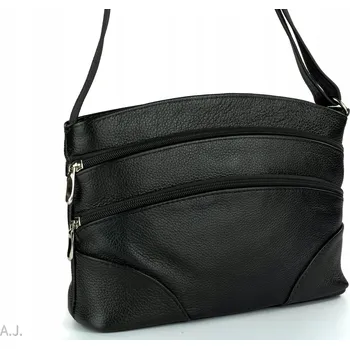 Kabelka Skorzanepolskie.pl kabelka z pravé kůže černá