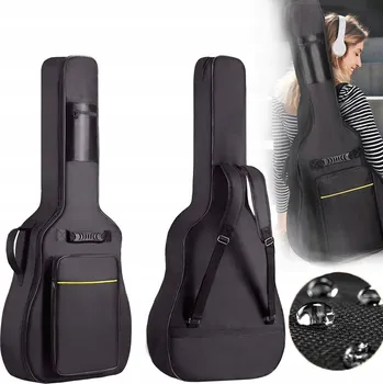 Strunný nástroj Vodotěsné pouzdro na KYTARU 41" popruhy nastavitelný popruh obal taška
