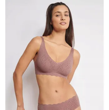 Podprsenka Bezešvá podprsenka BEZ KOSTIC Sloggi ZERO Feel Bliss Soft Bra hnědá M