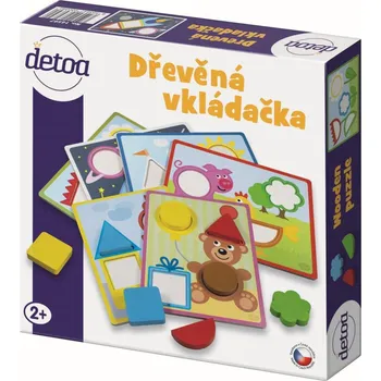 Detoa Vkládačka dřevěná v krabici 23x23x5cm 24m+