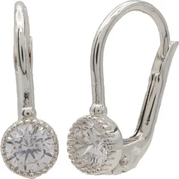 Náušnice Zlaté náušnice z bílého zlata se zirkony CDL45W (585/1000) 1.35 g