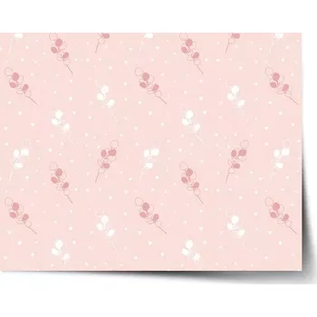 Plakát Sablio Plakát Bílé a růžové květy - 60x40 cm