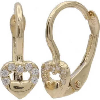 Náušnice Zlaté náušnice se zirkony CDL181 (585/1000) 1.25 g