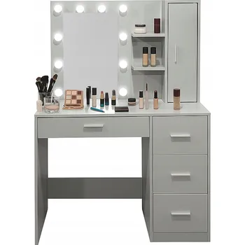 Toaletní stolek Toaletní Stolek Aga šedý 101 x 136 x 40 cm