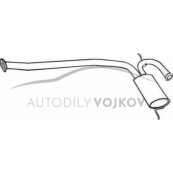 Střední díl výfuku Střední díl výfuku Renault R19 1988 - 1992 1.7 - F3N