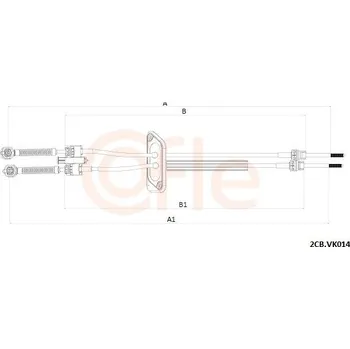Tažné lanko, ruční převodovka COFLE 2CB.VK014
