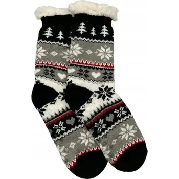 Dámské ponožky Silné zimní teplé protiskluzové Ponožky Papuče vánoční Dárek 35-38 D