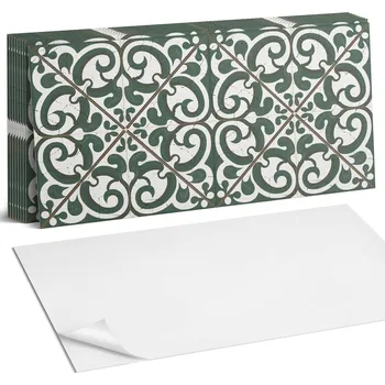 Obraz Dekorativní vinylové dlaždice Vzor s rostlinnými motivy 10 ks 40x20 cm