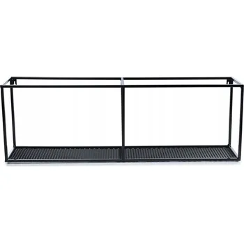 police Kovová police HowHomely 90 x 20 cm černá