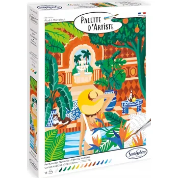 Malování podle čísel "Dům se zahradou v Marrákeši" pro začátečníky Sento