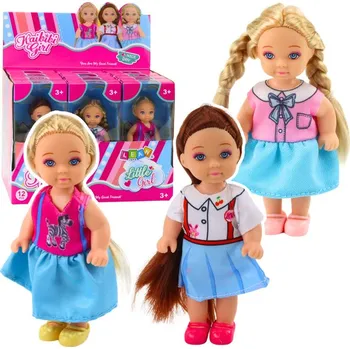 Panenka Mini panenka Kaibibi s dlouhými vlasy barevné šaty 12 cm mix