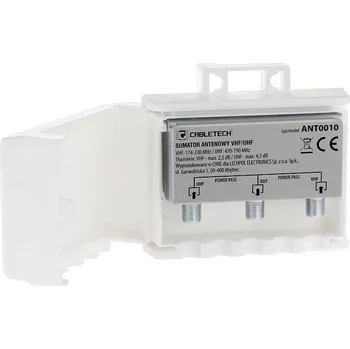 Příjem digitálního pozemního vysílání CABLETECH ANT0010 slučovač VHF-UHF