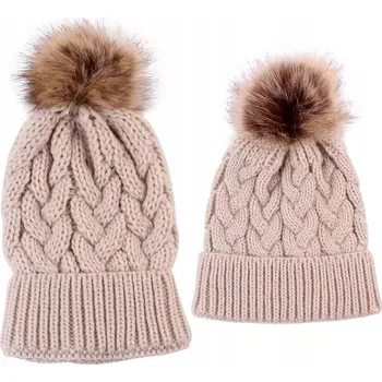 Čepice Čepice Máma a dítě - Slabě Hnědá KP-21552