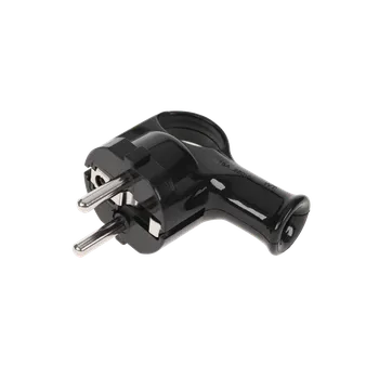 Elektrická zásuvka CABLETECH Síťová zástrčka rohová černá WT40-2 - blistr