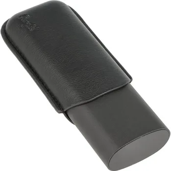 Pouzdro na 2 doutníky Angelo Alu, černé, 15-18cm